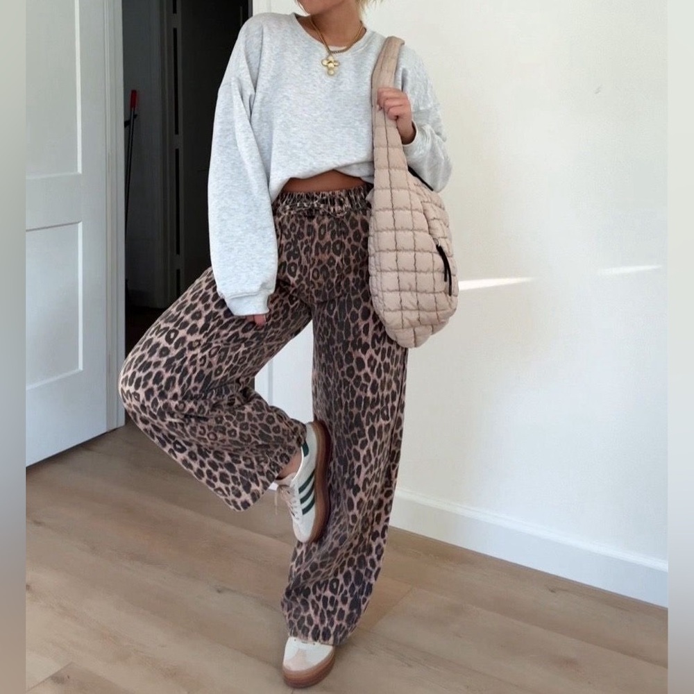 Leopard Print Boxer Vibe Wide-Leg Pants - Picture 13 of 15